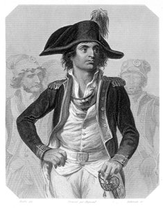 Antoine Joseph Santerre (1752-1809) 的肖像，法国政治家。 在拉马丁的“吉伦特派的历史”中 作者 法语学校