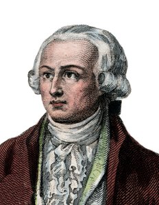 法国化学家Antoine Laurent Lavoisier（1743-1794）的肖像。 作者 法语学校