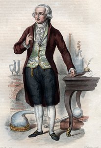 法国化学家Antoine Laurent Lavoisier（1743-1794）的肖像。 作者 法语学校