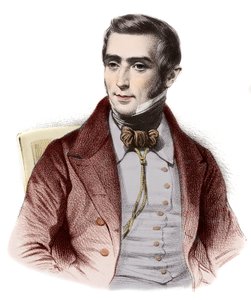 法国小说家奥古斯丁-尤金-斯克里布（1791-1861）的肖像 - 法国道德喜剧作家尤金-斯克里布（1791-1861）的肖像 作者 法语学校