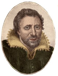 Ben Jonson（1572-1637）的肖像，英国作家和剧作家 作者 法语学校