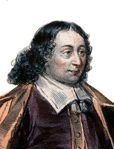 Blaise Pascal（1623-1662）的肖像，法国数学家和作家。 作者 法语学校