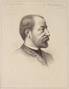 Camille Saint-Saens的肖像（1835-1921） 作者 法语学校