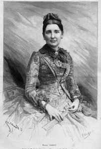 塞西尔-卡诺（nee Dupont-White或Dupont White）（1841-1898）的肖像，法兰西共和国总统萨迪-卡诺的妻子。1889年5月25日《世界画报》第1678期上的版画。 作者 法语学校