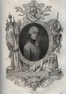 Charles-Louis of Austria-Teschen(查理-路易-特森)(1771-1847)(Erzherzog Karl von Osterreich)奥地利大公，特森公爵的肖像--查理大公，特森公爵--来自Maurice La Charest的《新国家百科全书》。 作者 法语学校