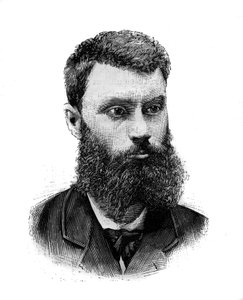 查尔斯-卡米尔-佩莱坦（1846-1915）的肖像，法国政治家、记者和作家。刊登在《世界画报》上的版画，1月2日 作者 法语学校