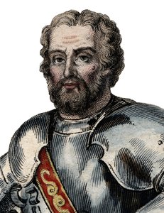 Chevalier de Bayard（1476-1524），法国士兵的肖像。 作者 法语学校