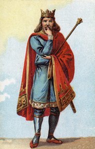 670年至673年的法兰克人国王希尔德里克二世的画像。 作者 法语学校