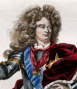 Claude Louis Hector de Villars（1653-1734）的肖像，法国元帅。 作者 法语学校