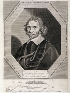 Clement Metezeau 的肖像，国王的建筑师和工程师，拉罗谢尔运河大坝的发明者，1627-28 年 作者 法语学校