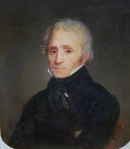 Hector Berlioz的父亲柏辽兹博士的肖像（1803-69） 作者 法语学校