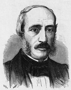 法国物理学家埃德蒙-贝克勒尔（1820-1891）的肖像--载于《科学专辑；杰出的科学家；伟大的发现》1896。 作者 法语学校