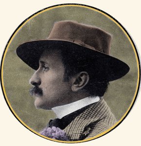 Edmond Rostand (1868-1918) 的肖像，法国作家。 作者 法语学校