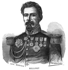 埃米尔-亨利-梅利内特（1798-1894）的肖像，法国将军。在 "Les Illustrations De L