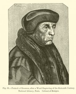 Portrait of Erasmus (engraving) 作者 法语学校