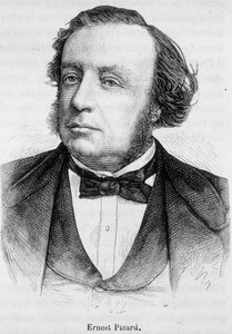 法国政治家欧内斯特-皮卡尔的肖像（1821-1877）。 作者 法语学校