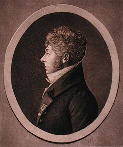 埃迪安-尼古拉-梅胡尔(1763-1817)的肖像，由埃德姆-奎内代(1756-1830)雕刻。 作者 法语学校