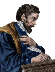 Etienne Jodelle（1532-1573）的肖像，法国剧作家和诗人。 作者 法语学校