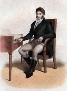 法国作曲家Etienne Nicolas Mehul（1763-1817）的肖像。 作者 法语学校