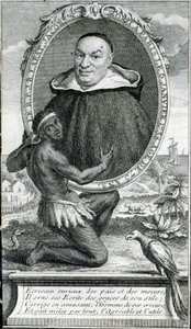 Portrait of Father Labat en frontispice - in “” New voyage to the Isles of America””, by Father Labat, ed. Cavelier, Paris 作者 法语学校