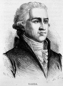 弗朗索瓦-德尼-特朗谢（1726 - 1806）的肖像，法学家和政治家--见亨利-马丁的《法国历史》。 作者 法语学校