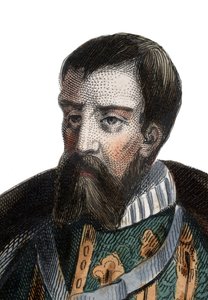 Francois I de Lorraine（1519-1563），Guise公爵，Aumale公爵，法国士兵和政治家的肖像。 作者 法语学校