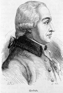 Francois de Croix Comte de Clerfayt (或Clairfayt)的肖像，奥地利田园长官（1733-1798）--载于亨利-马丁的《法国历史》。 作者 法语学校