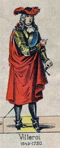 弗朗索瓦-德-诺伊夫维尔的肖像，维罗伊公爵，法国元帅（1644-1730）。19世纪末的埃皮纳尔图像。 作者 法语学校