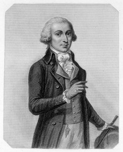 François Buzot 的肖像，法国政治家（1760-1794）。 在拉马丁的“吉伦特派的历史”中 作者 法语学校
