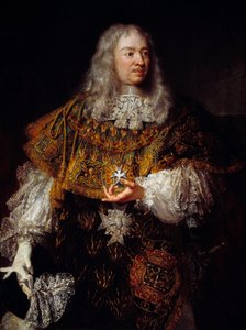 加布里埃尔-德-罗什夸特（1600-1677）的肖像，作为圣灵教团的骑士，他身着盛装。 作者 法语学校