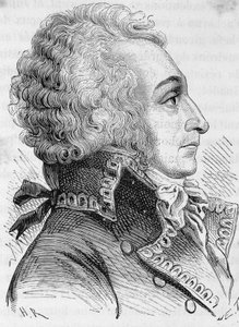 Alexandre Viscount de Beauharnais将军（1760-1794）的肖像，他被指控在1793年对美因茨进行了糟糕的防守，他被送上了断头台--载于亨利-马丁的《法国历史》。 作者 法语学校