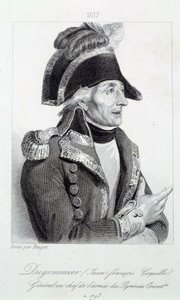 Dugommier 将军 (1738-1794) 的肖像 1790 年马提尼克国民警卫队指挥官 19 世纪 Chartres musee des Beaux Arts 版画 作者 法语学校