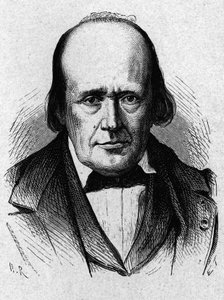 法国生理学家亨利-米尔恩-爱德华兹（1800-1885）的肖像--载于《科学专辑；杰出的科学家；伟大的发现》1896。 作者 法语学校