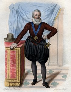 亨利四世（1553-1610），法国国王的肖像。 作者 法语学校