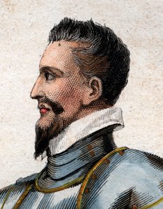 吉利公爵亨利一世的肖像（1550-1588）称伤痕累累。 作者 法语学校