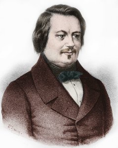 Portrait of Honore de Balzac (1799-1850), French novelist. 作者 French School