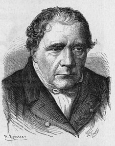 Jacques Babinet (1794 - 1872)的肖像，法国物理学家和天文学家--载于《科学专辑；杰出的科学家；伟大的发现》1896。 作者 法语学校