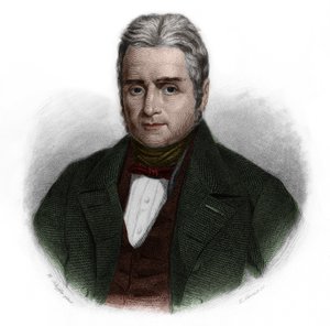 法国政治家和银行家雅克-拉菲特（1767-1844）的肖像。载于路易-德-科梅宁-提莫的《演讲者之书》。1842.私人收藏。 作者 法语学校