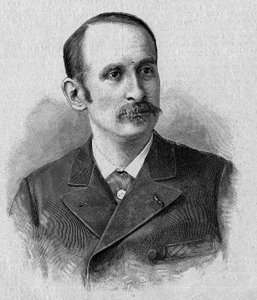 Jacques Marie Eugene Godefroy-Cavaignac（Godefroy de Cavaignac，Godefroy Cavaignac）（1853-1905）的肖像，法国政治家，1895年战争部长。1895年11月14日 "La gazette du dimanche "上的版画。 作者 法语学校