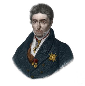 法国政治家让-巴蒂斯特（Jean-Baptiste），维勒伯爵（1773-1854）的肖像。载于路易-德-科梅宁-提莫的《LIBRE DES SPORERS》。1842.私人收藏。 作者 法语学校