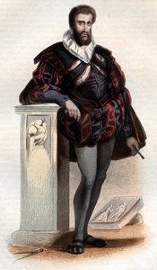 Jean Goujon（1510-c.1566）的肖像，法国雕塑家和建筑师。 作者 法语学校