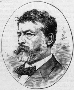 Jean Louis Ernest Meissonnier (1815-1891)的画像，法国画家。1874年5月2日《世界画报》第890期上的版画。 作者 法语学校