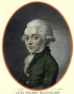 让-皮埃尔（Jean-Pierre）-布兰查德（1753-1809）的画像，法国航空家。 作者 法语学校