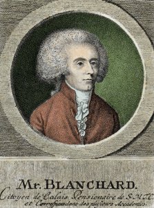 让-皮埃尔（Jean-Pierre）-布兰查德（1753-1809）的画像，法国航空家。 作者 法语学校