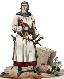 Jean de Joinville（1225-1317）的肖像，中世纪法国编年史。 作者 法语学校