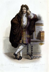 法国作家和道德家Jean de La Bruyere(1645-1696)的画像，见Ed.Mennechet, "Le Plutarque francais"（法语）。 作者 法语学校