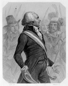 Jérome Pétion de Villeneuve (1756-1794) 的肖像，法国政治家。 在拉马丁的“吉伦特派的历史”中 作者 法语学校