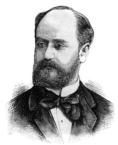 儒勒-德维尔（1845-1919）的肖像，法国政治家。1月16日，《世界画报》上的版画。 作者 法语学校