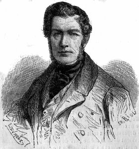 朱尔斯-路易斯-菲利普-科涅特（1798-1860）的肖像，法国画家。1860年4月21日《世界画报》第158期的版画。 作者 法语学校
