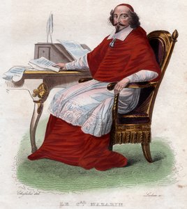 Jules Mazarin（1602-1661），法国意大利红衣主教，外交官和政治家的肖像。 作者 法语学校